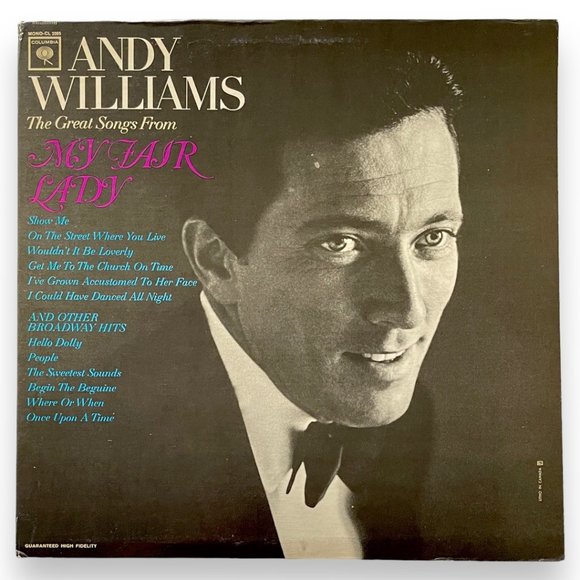 ANDY WILLIAMS Records ~ LONELY STREET + MY FAIR LADY & OTHER BROADWAY HITS + ... - Picture 8 of 15